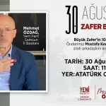 Mehmet Özdağ’dan Samsunlulara 30 Ağustos Daveti
