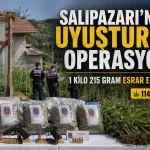 Samsun Salıpazarı’nda 1 kilo 215 gram esrar ele geçirildi