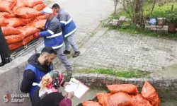 Samsun'da Kömür ve Odun Yardımları Kapı Kapı Dağıtılıyor