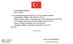 Beş İlin Valisi Değişti: Afyonkarahisar, Hakkari, Uşak, Erzurum ve Gümüşhane'ye Yeni Atamalar