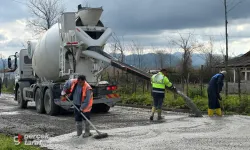 Salıpazarı'nda Beton Santralden Köy Yoluna