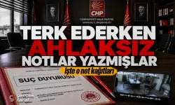 CHP Samsun İl Başkanlığı Masalarında Ahlaksız Notlar Bırakmışlar