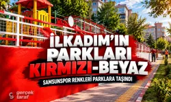 İlkadım’ın parklarında Samsunspor renkleri yükseliyor