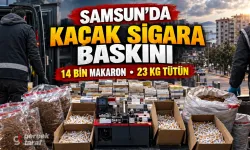 Samsun’da apartman dairesinden kaçak sigara çıktı