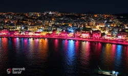 Samsun Atakum sahili pembe ışıklarla aydınlatıldı: İşte nedeni