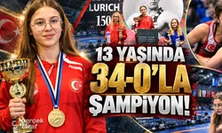 Samsunlu 13 yaşındaki güreşçi Estonya'da şampiyon!