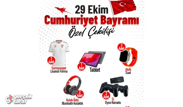 Canik Belediyesi’nden 29 Ekim’e Özel Hediye Çekilişi