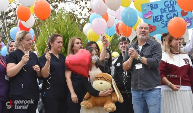 Lösemiyi Yenen Kübranur’un Sevinci Balonlarla Kutlandı