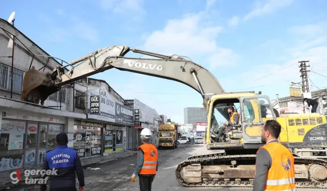 Samsun Gülsan Sanayi’de kentsel dönüşümde ilk yıkım gerçekleşti