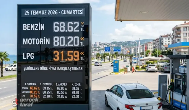 Bugün akaryakıt fiyatları ne kadar? 25 Temmuz 2026 İstanbul, Ankara, İzmir ve Samsun güncel pompa fiyatları