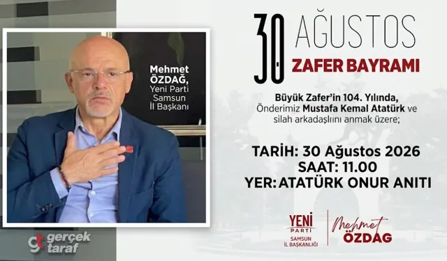 Mehmet Özdağ’dan Samsunlulara 30 Ağustos Daveti