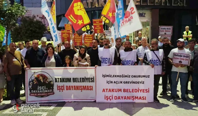 Atakum Belediyesi işçilerinden açlık grevinde kararlılık