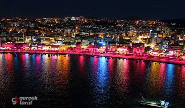Samsun Atakum sahili pembe ışıklarla aydınlatıldı: İşte nedeni