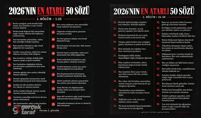 2026'nın En Atarlı 50 Sözü! Kısa, Ağır ve Kapak Laflar