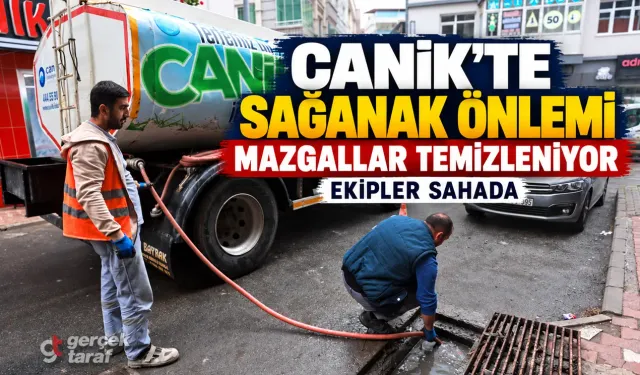 Samsun Canik’te sağanak yağışlara karşı mazgal temizliği yapıldı