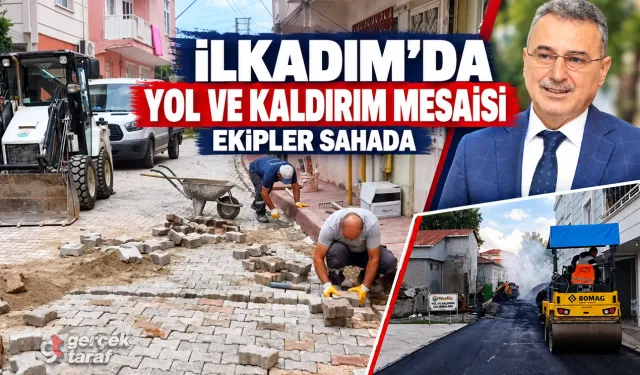 İlkadım’da bozuk kaldırım ve yollar için ekipler sahada