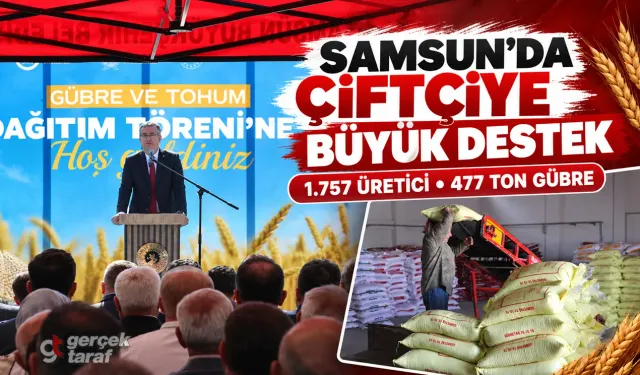 Samsun’da 1.757 üreticiye tohum ve gübre desteği