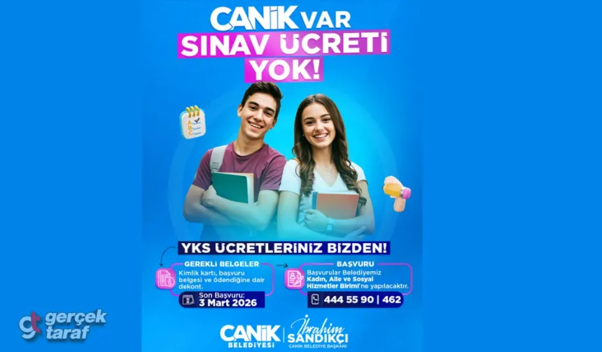 Canik’te YKS Ücret Desteği Başvuruları Sürüyor