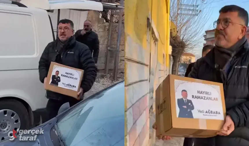 Veli Ağbaba'nın 'fotoğraflı' Ramazan kolisi yardımı tartışma yarattı