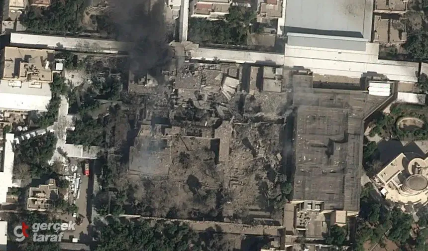 Hamaney'in Tahran'daki yerleşkesi vuruldu! Uydu görüntüleri yıkımı gösteriyor