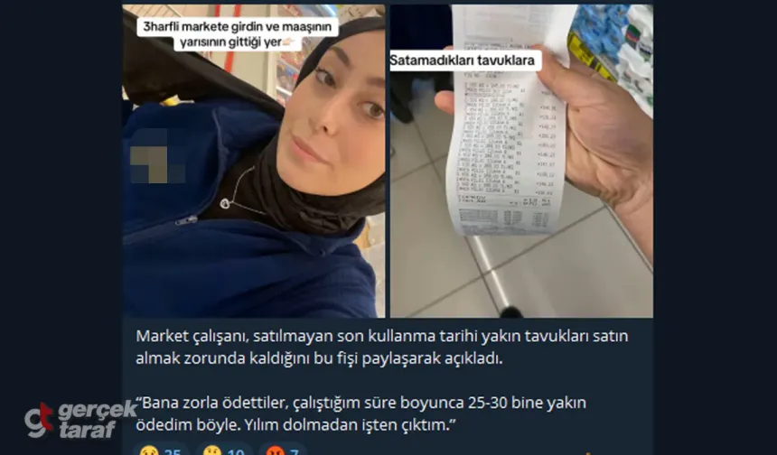 3 harfli Zincir Market Çalışanı 'Son Kullanma Tarihi Geçen Tavuğu' Mecburen Satın Aldı