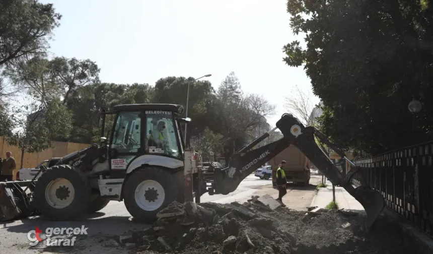 Samsun İstiklal Caddesi'nde Asfalt ve Kaldırım Çalışması Başladı