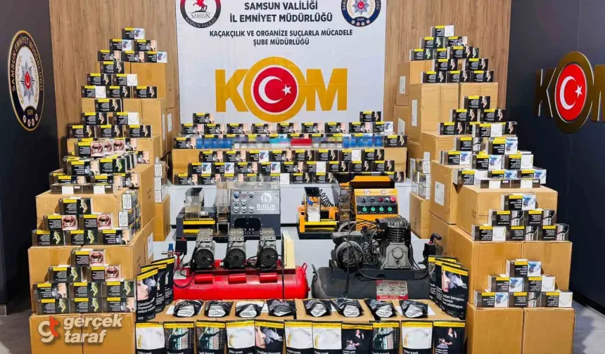 Çarşamba'da Gizli Düzenekte 1 Milyon Kaçak Makaron Ele Geçirildi