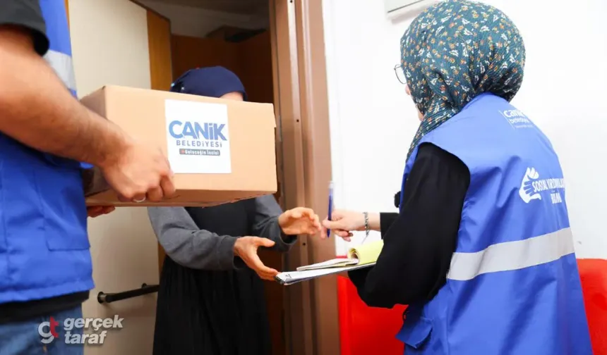 Canik Belediyesi Yardımları Kapılara Teslim Ediliyor