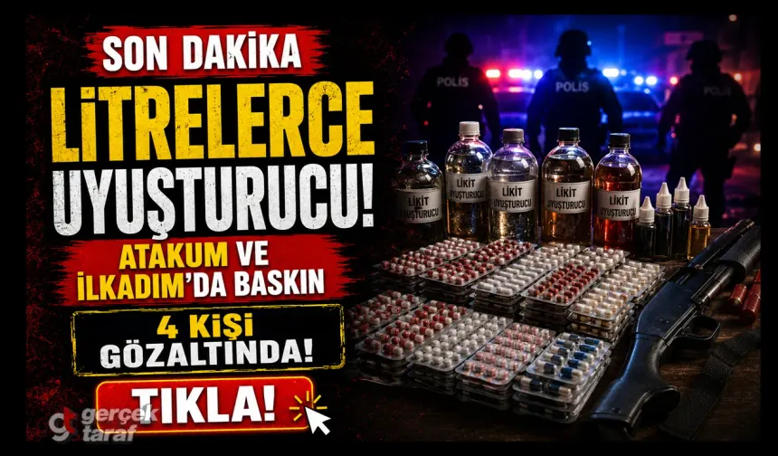 Samsun'da operasyon, litrelerce likit uyuşturucu çıktı