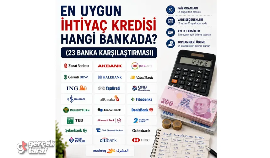 En Uygun İhtiyaç Kredisi Hangi Bankada? (23 Banka Karşılaştırması)