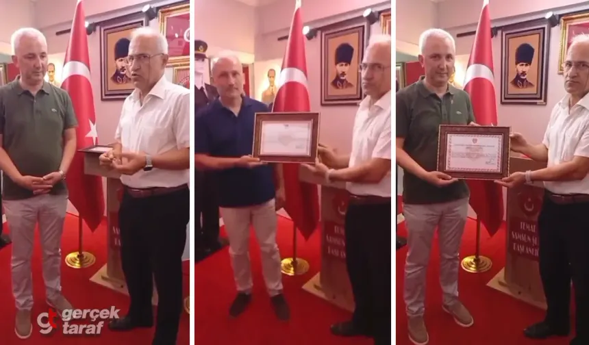 Emekli Astsubaylar Derneği'nden Çıkla Kardeşlere Plaket
