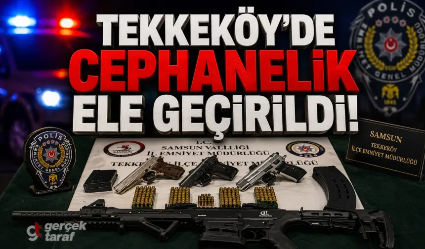 Samsun Tekkeköy’de Silah Operasyonu