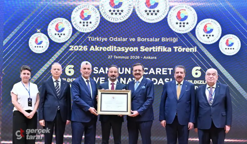 Samsun TSO’ya TOBB’dan Akreditasyon Belgesi