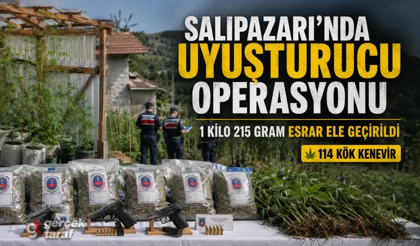 Samsun Salıpazarı’nda 1 kilo 215 gram esrar ele geçirildi