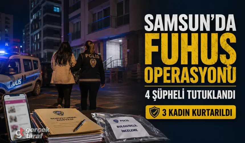 Samsun Atakum ve Çarşamba’da Fuhuş Operasyonu