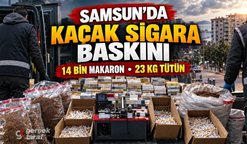 Samsun’da apartman dairesinden kaçak sigara çıktı