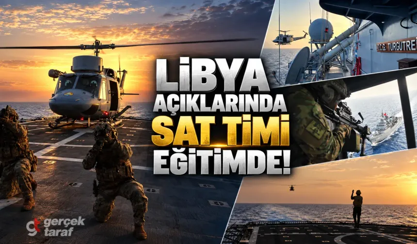 Libya Açıklarında Türk Fırkateyninden Dikkat Çeken Eğitim! SAT Timi de Katıldı