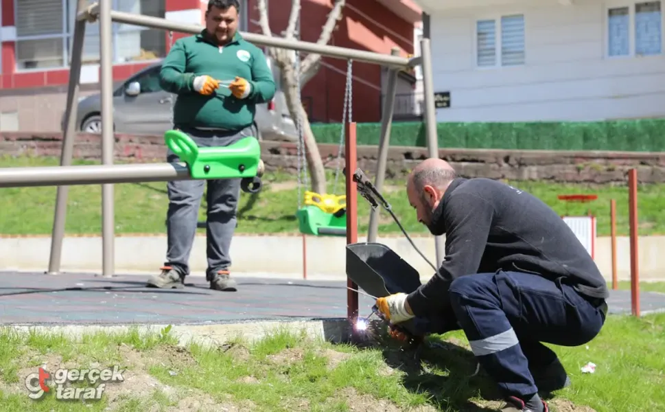 İlkadım Belediyesi Parkları Yaz Sezonuna Hazırlıyor
