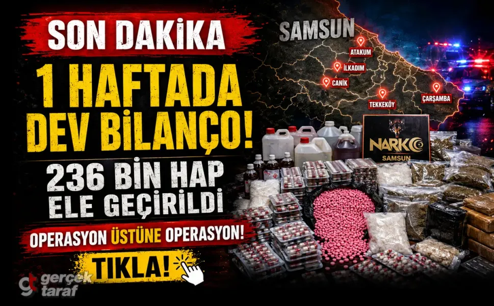 Samsun'da 1 haftada yakalananlar şaşırttı