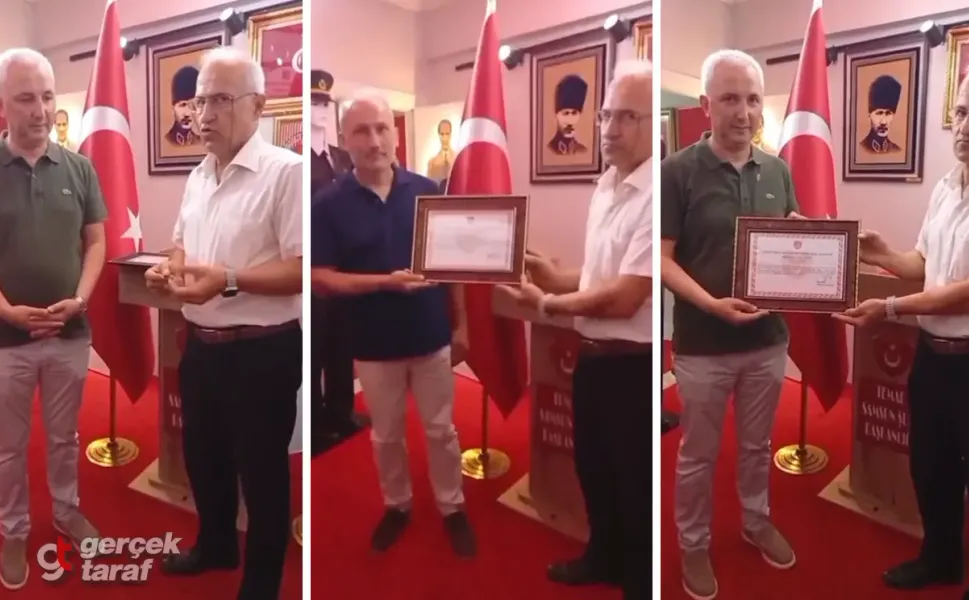 Emekli Astsubaylar Derneği'nden Çıkla Kardeşlere Plaket
