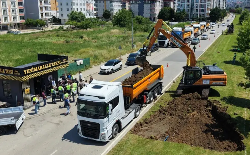 Samsun İsmet İnönü Bulvarı’nda Yol Genişliyor