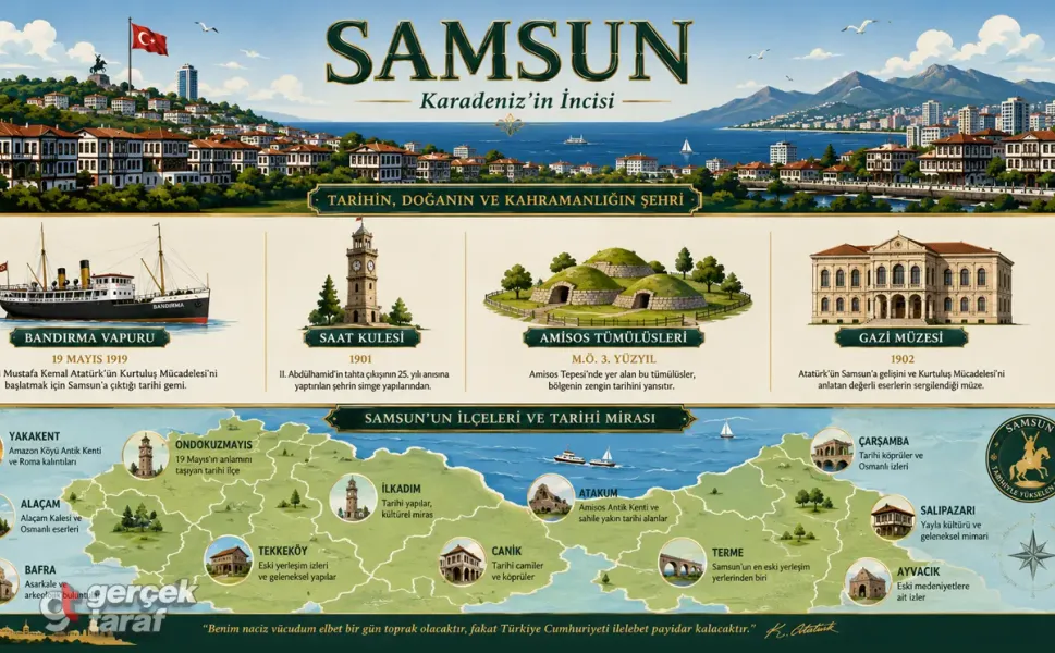 Samsun’da gezilecek tarihi yerler: Antik çağdan Cumhuriyet’e uzanan 16 durak