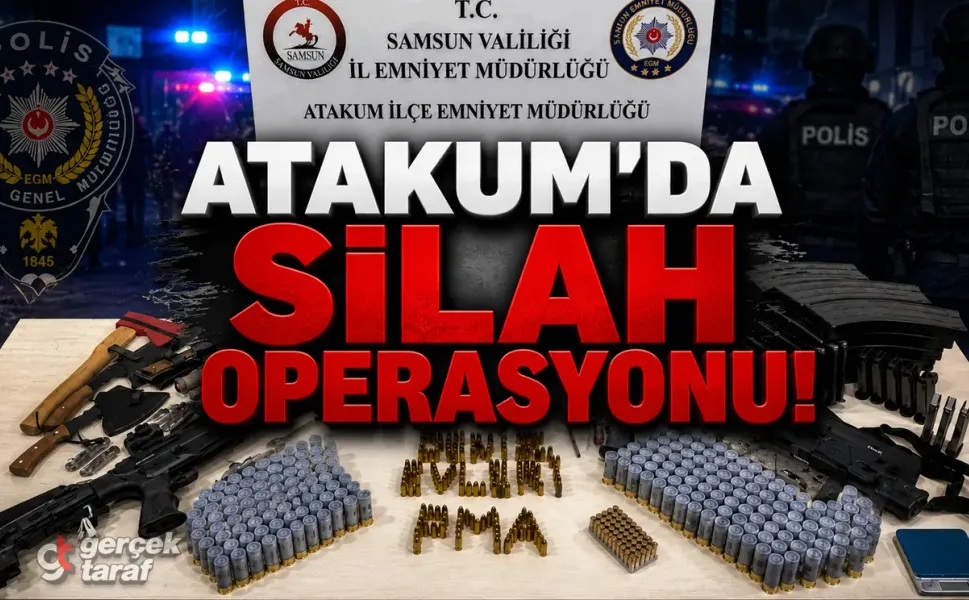 Atakum’da Polis Baskınında Balta, Kelepçe ve Silahlar Ele Geçirildi!