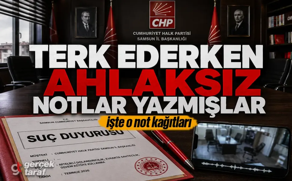 CHP Samsun İl Başkanlığı Masalarında Ahlaksız Notlar Bırakmışlar
