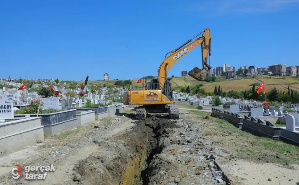 Samsun Derecik Şehir Mezarlığı’na 22 Metrelik Dev Kazıklar Çakıldı!