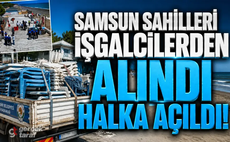 Samsun Sahillerinde Şezlong Operasyonu! Çevik Kuvvet Eşliğinde Kumsal İşgalleri Tek Tek Kaldırıldı!
