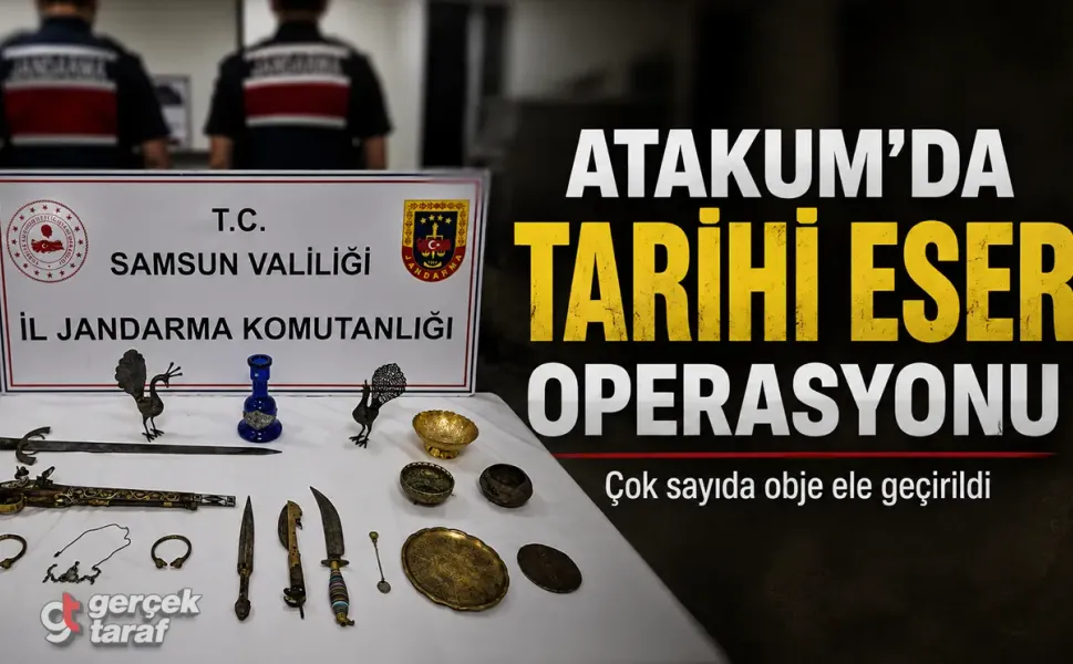 Samsun Atakum’da Tarihi Eser Operasyonu