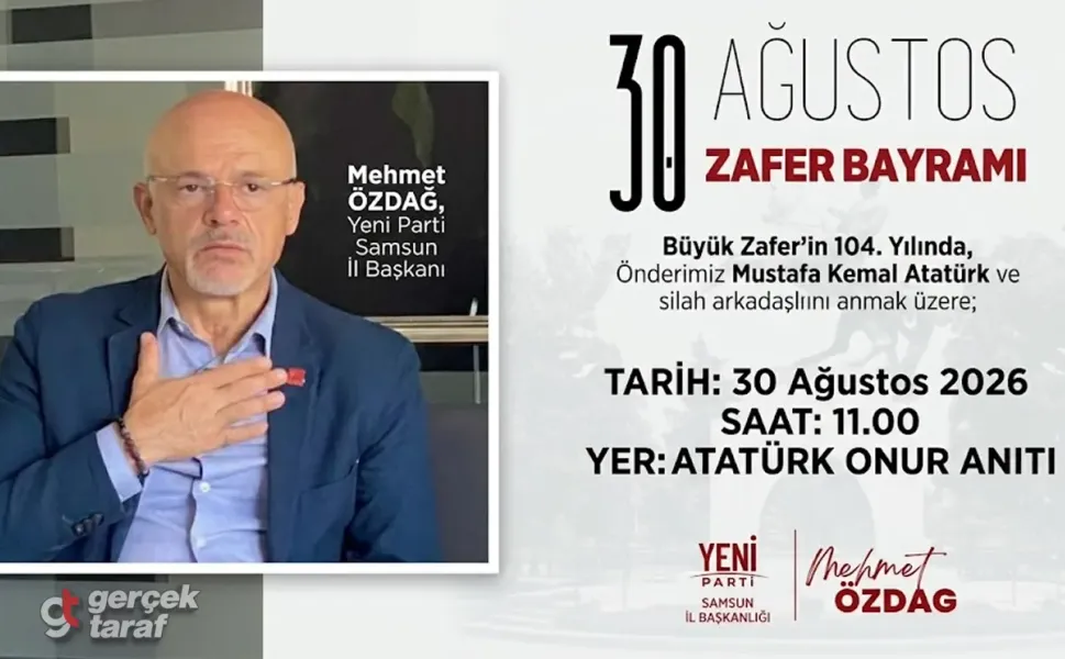 Mehmet Özdağ’dan Samsunlulara 30 Ağustos Daveti