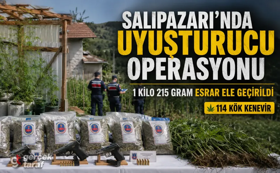 Samsun Salıpazarı’nda 1 kilo 215 gram esrar ele geçirildi