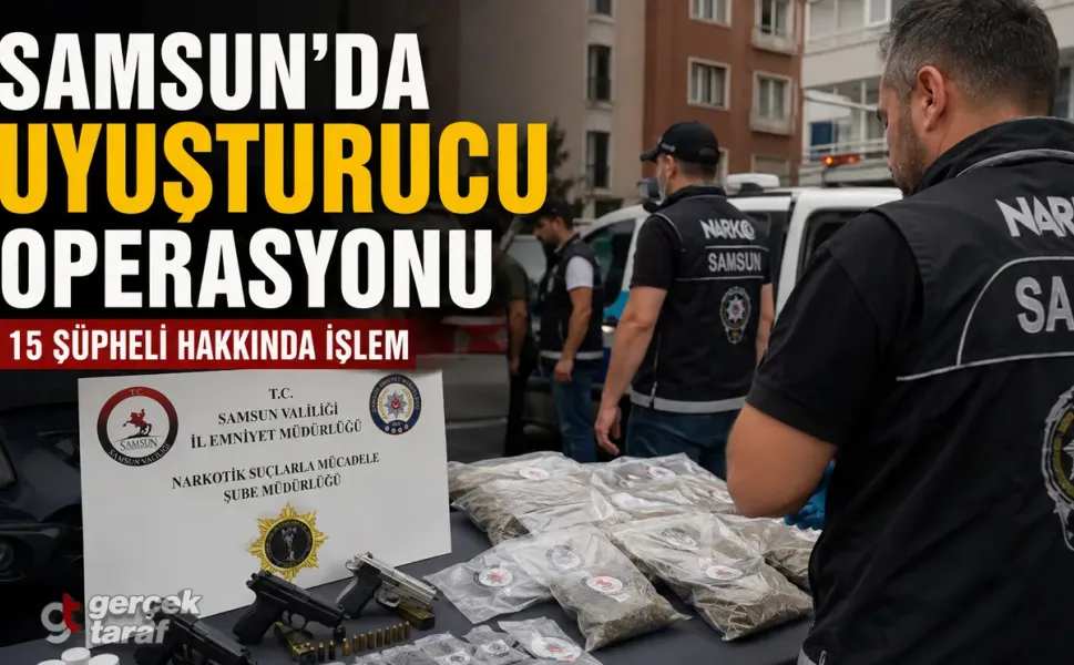 Samsun’da narkotik ekiplerinden 6 ilçede operasyon